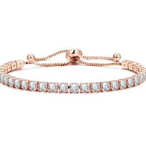 Jewelry bracelet sparkly thin dainty minimalist adjustable elegant beautiful new